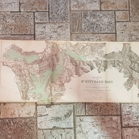 KARTE DER ST GOTTHARD-BAHN / CARTE DU CHEMIN DE FER …