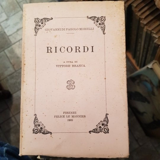 Ricordi. A cura di Vittore Branca. seconda edizione | Immagine principale