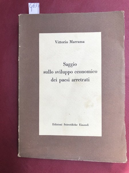 Saggio sullo svipluppo economico dei paesi arretrati