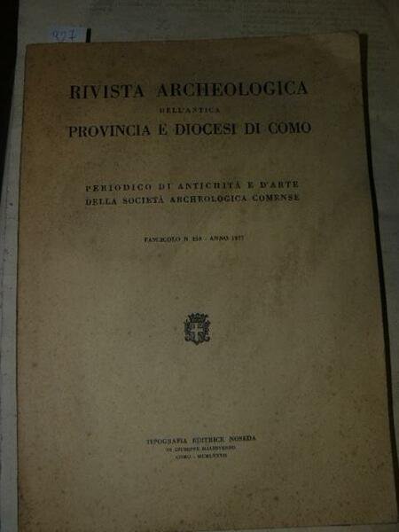 Rivista archeologica dell'antica provincia e diocesi di Como. Periodico di …