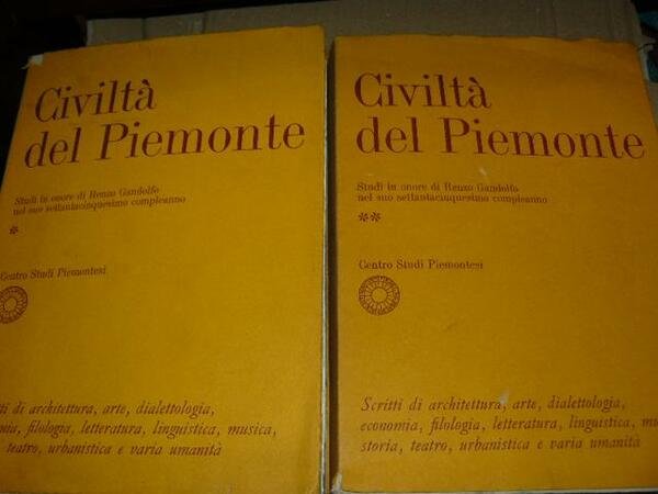 Civiltà del Piemonte. Studi in onore di Renzo Gandolfo nel …