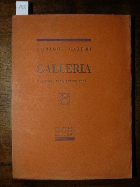 Galleria. Saggi di varia letteratura.