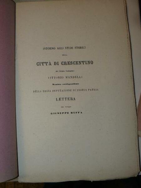 Intorno agli studi storici sulla città di Crescentino del Notaio …