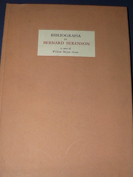 Bibliografia di Bernard Berenson