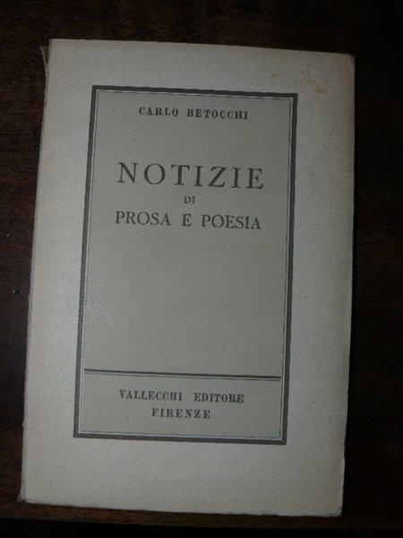 Notizie di prosa e poesia