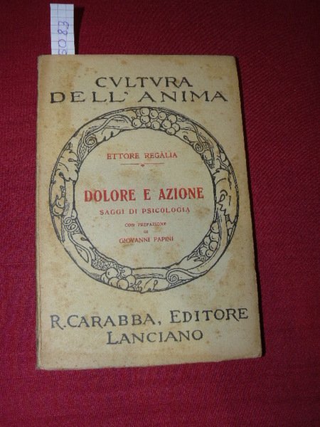 Dolore e azione. Saggi di Psicologia. Con Prefazione di Giovanni …
