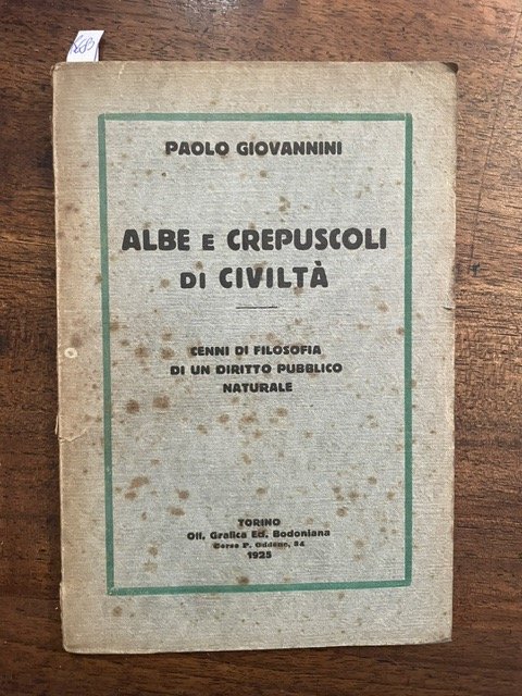 Albe e crepuscoli di civiltà. Cenni di filosofia di un … | Immagine principale