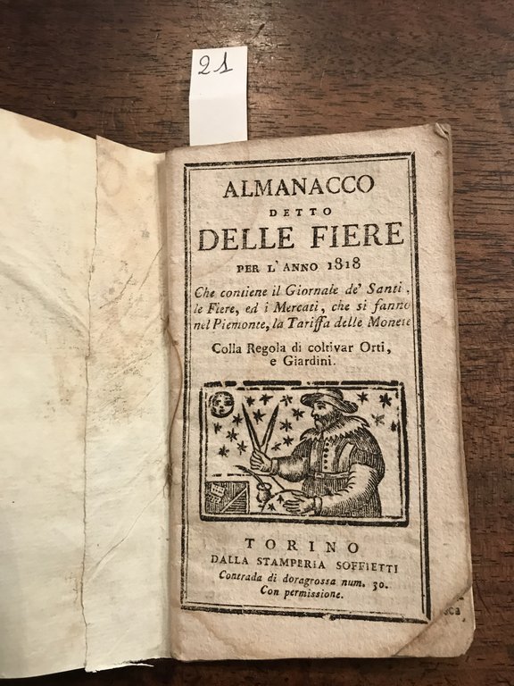 Almanacco detto delle fiere per l'anno 1818 che contiene il …