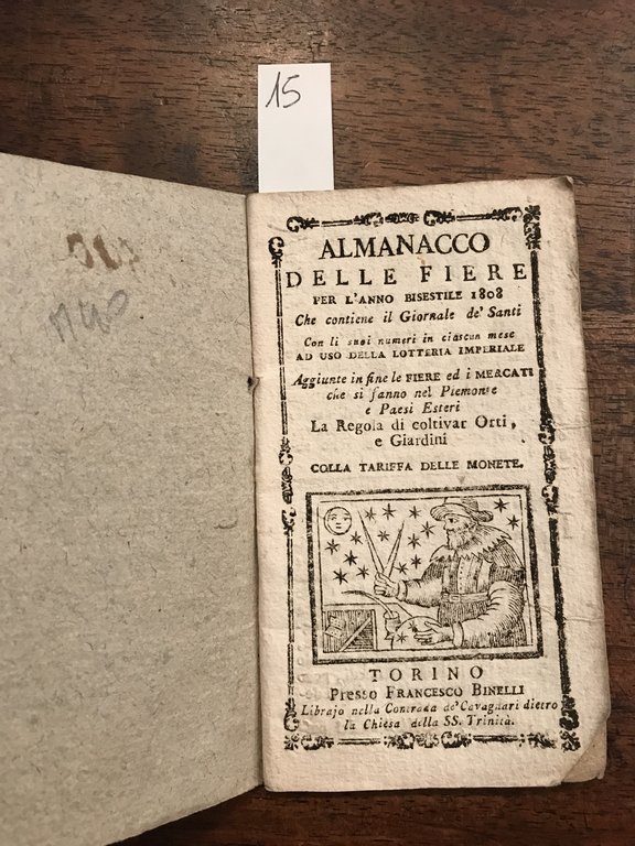 Almanacco detto delle fiere per l'anno bisestile 1808 che contiene …