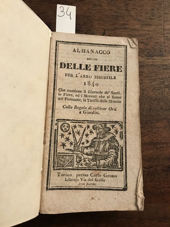 Almanacco detto delle fiere per l'anno bisestile 1840 che contiene …