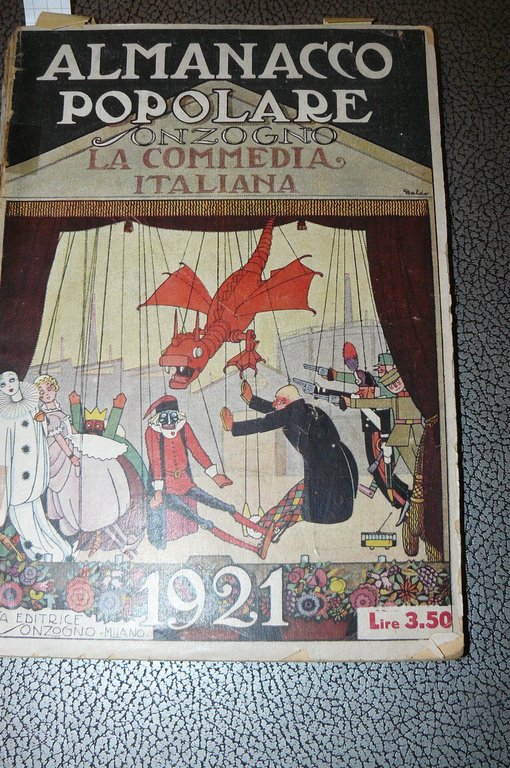 Almanacco popolare Sonzogno. La commedia italiana. Anno 1921. Compilatori: Guido …