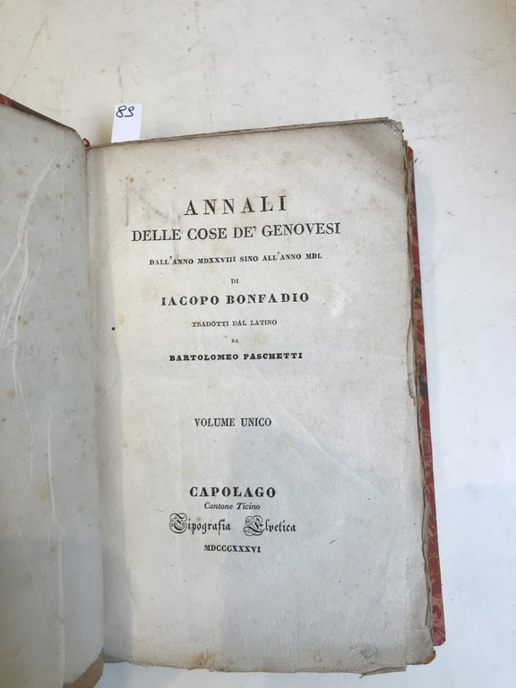 Annali delle cose de' Genovesi dall'anno MDXXVIII sino all'anno MDL.