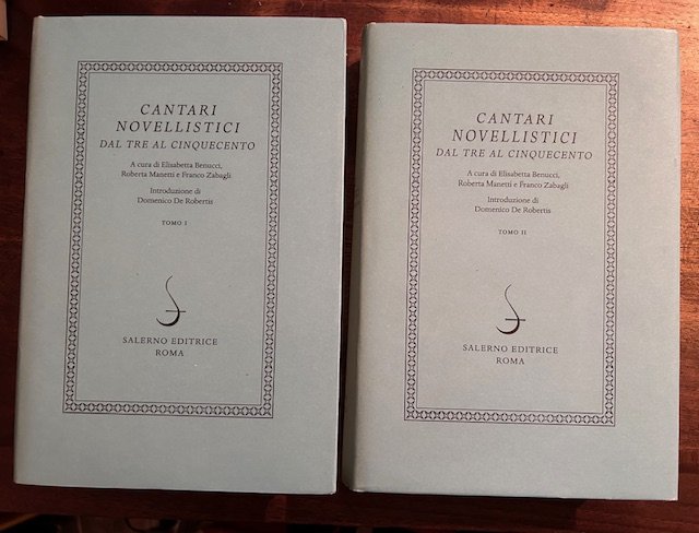 Cantari novellistici dal Tre al Cinquecento. Introduzione di Domenico De …