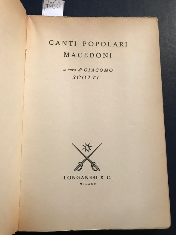 Canti popolari macedoni. Dal Medioevo a oggi. Collezione olimpia