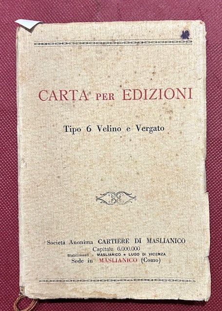 Carta per edizioni tipo 6 velino e vergato