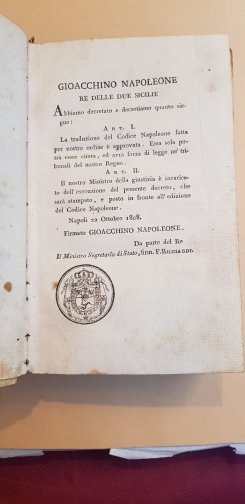 Codice Napoleone tradotto d'ordine di S.M. il Re delle Due …