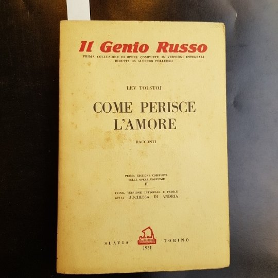 Come perisce l'amore.