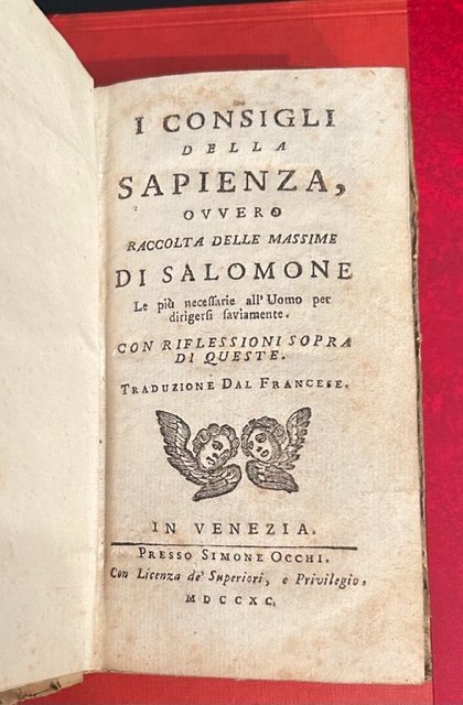 Consigli della Sapienza ovvero la raccolta delle massime di Salomone, …