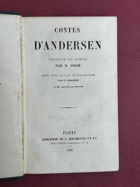 Contes d'Andersen. Traduit du danois par D. Soldi. Avec une …