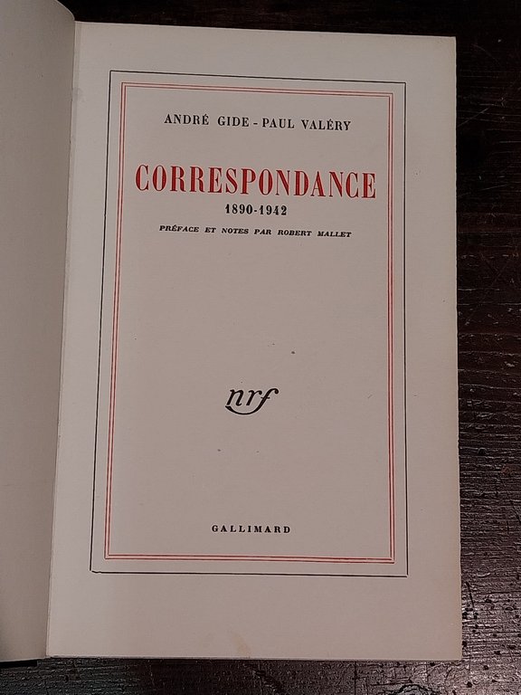 Correspondance 1890-1942. Preface et notes par Robert Mallet.