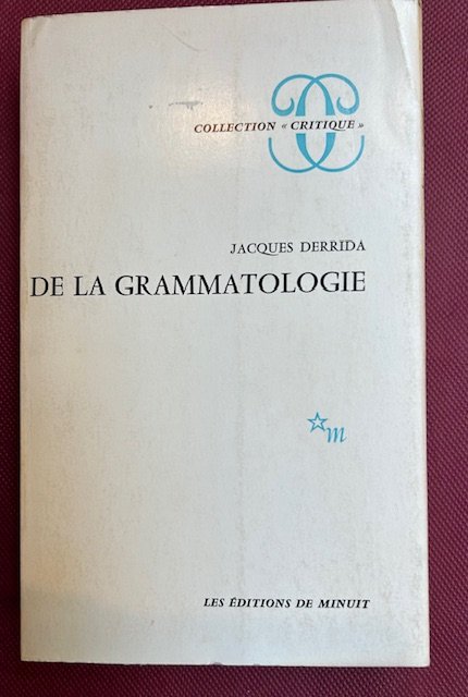 De la grammatologie