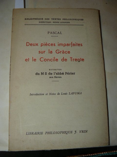 Deux Pieces Imparfaites Sur La Grace Et Le Concile De …