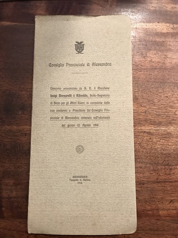 Discorso pronunciato da Luigi Borsarelli di Rifreddo, in occasione della …