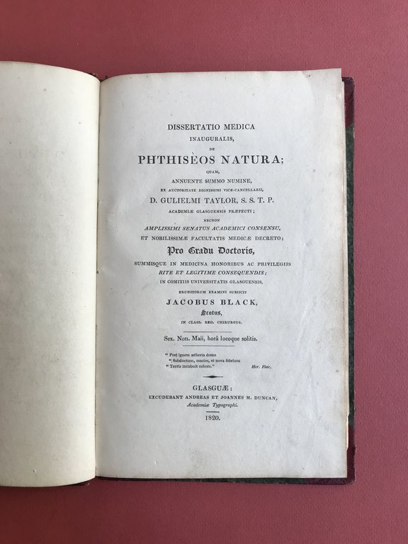 Dissertatio medica inauguralis de phthiseos natura quam annuent summo numine …