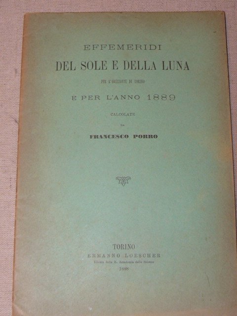 Effemeridi del sole e della luna per l'orizzonte di Torino …