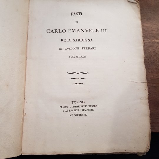 Fasti di Carlo Emanuele III re di Sardigna di Guidone …