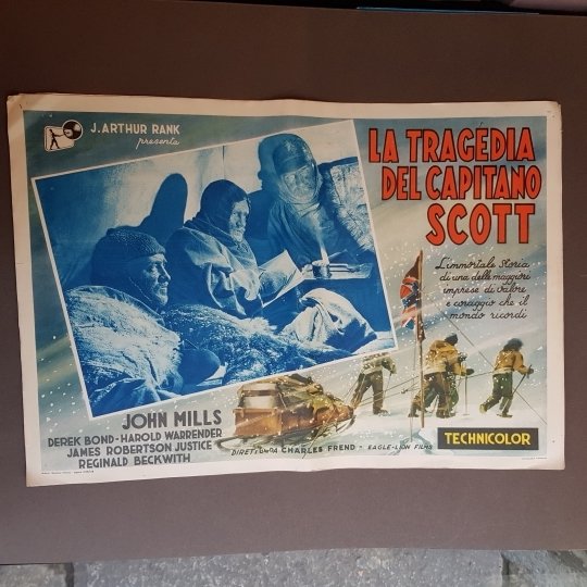 Fotobusta originale La tragedia del Capitano Scott del 1948 diretto …