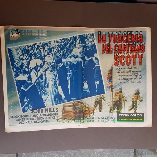 Fotobusta originale La tragedia del Capitano Scott del 1948 diretto …