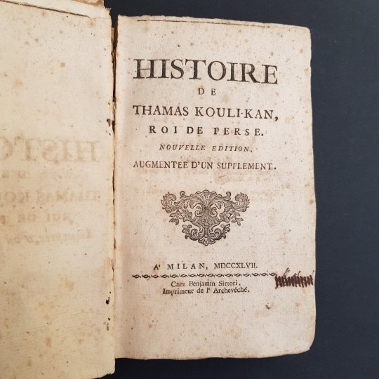 Histoire de Thamas Kouli - Kan, Roi de Perse. Nouvelle …