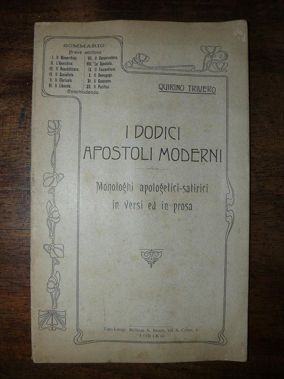 I dodici apostoli moderni. Monologhi apologetici-satirici in versi ed in …