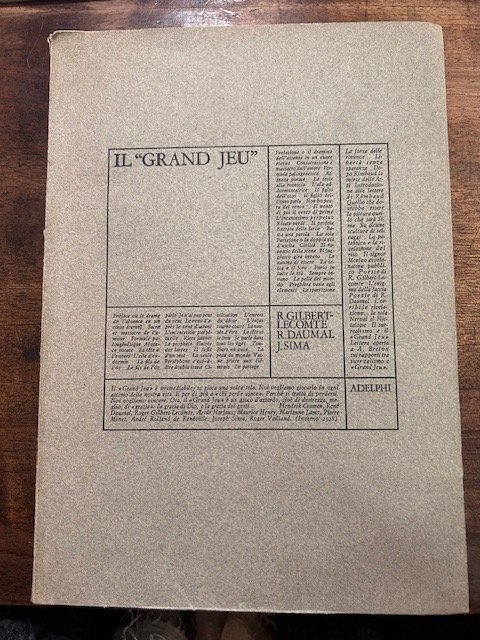 Il 'Grand Jeu'. Scritti di Roger Gilbert-Lecomte e René Daumal. … | Immagine principale