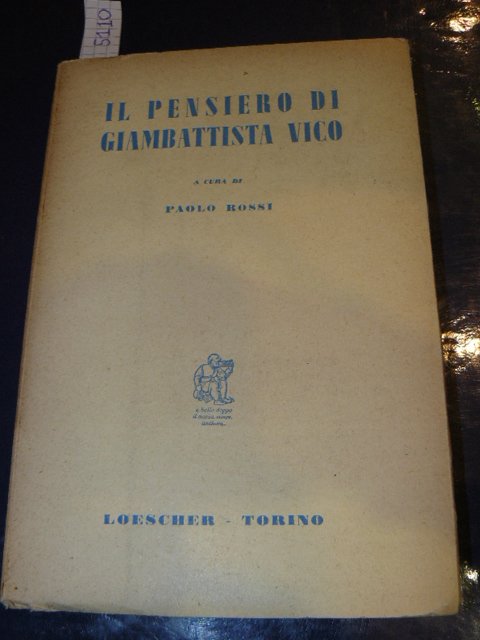 Il pensiero di Giambattista Vico. Una antologia dagli scritti. A …