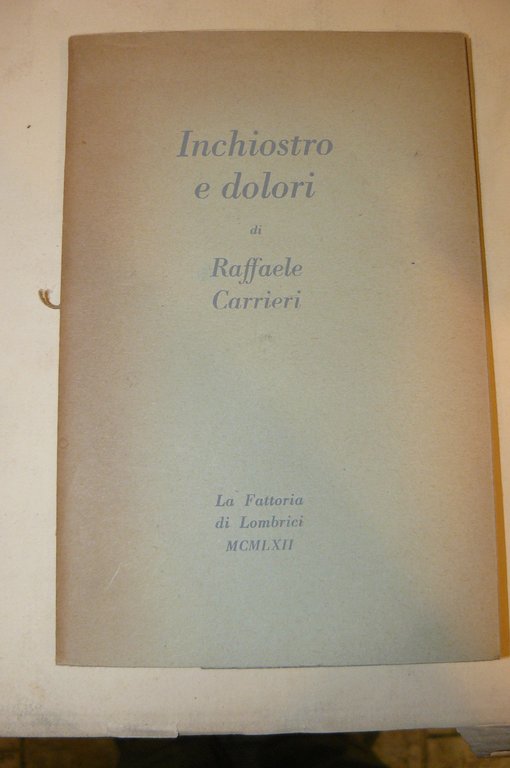 Inchiostro e dolori.