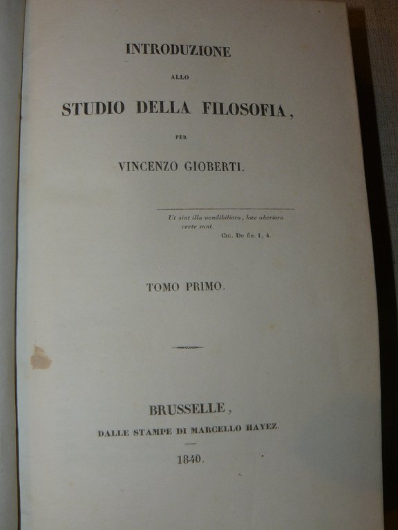 Introduzione allo studio della filosofia .