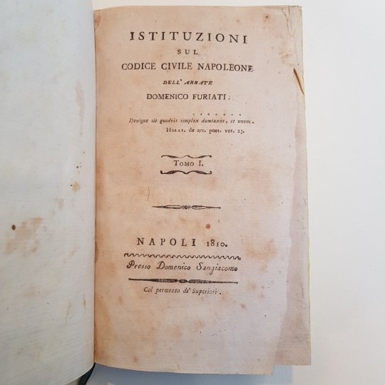 Istituzioni sul codice civile Napoleone dell'abbate Domenico Furiati