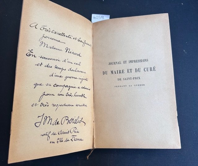 Journal et impressions du Maire et du Curéde Saint-Prix pendant …