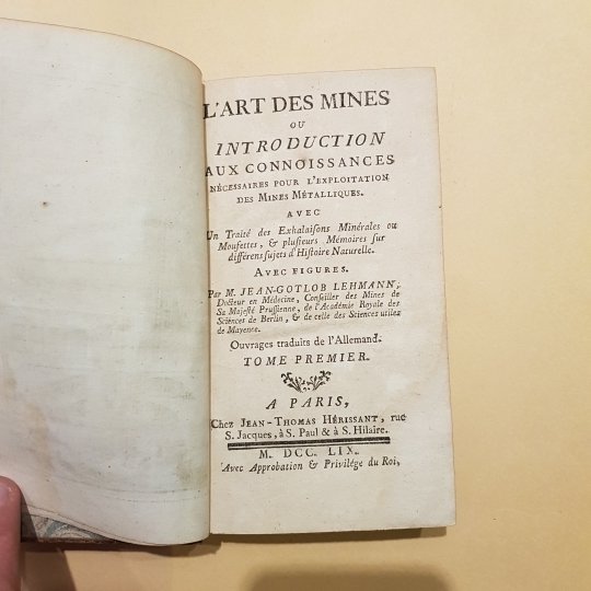 L'art des mines, avec un traité des exhalaisons minerales ou …