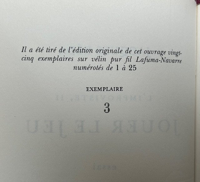 L'improviste. Une lecture du Jazz. Essai. Segue: L'improviste II. Jouer …