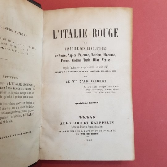 L'Italie rouge ou histoire des révolutions de Rome, Naples, Palerme, …