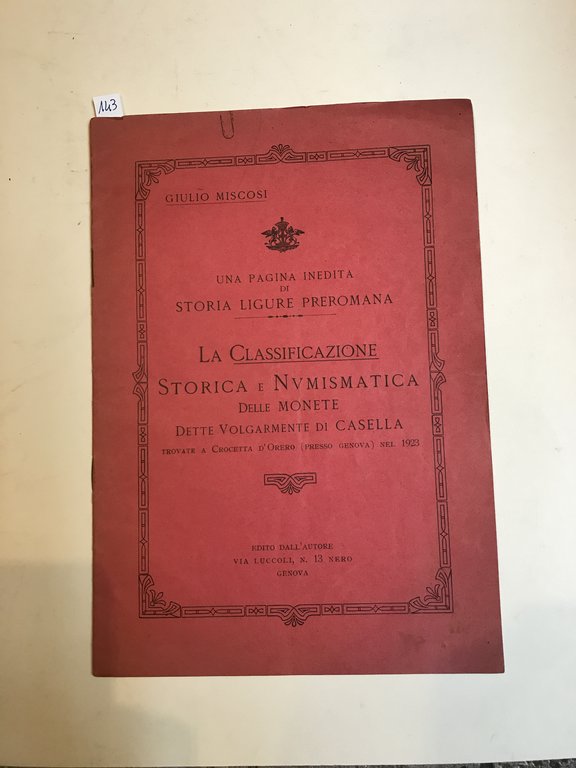 La classificazione storica e numismatica delle monete dette volgarmente di …