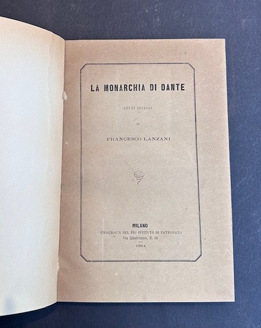 La Monarchia di Dante. Studi storici | Immagine principale