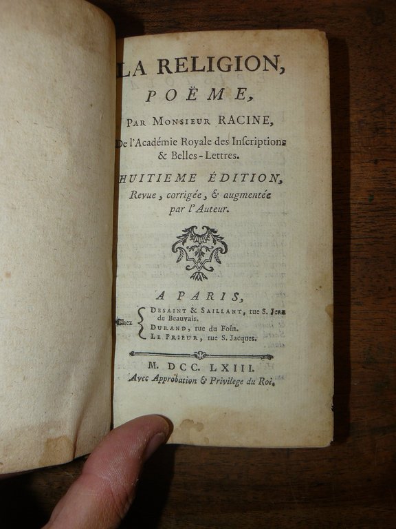 La Religion poeme. Huitieme edition.