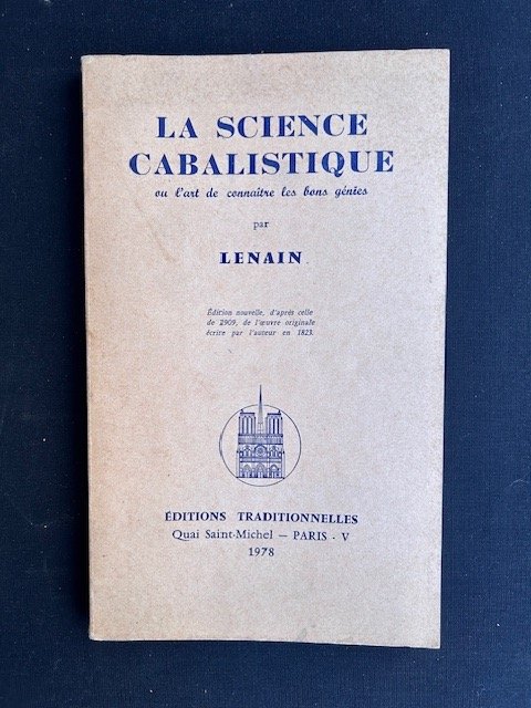 La science Cabalistique eu l'art de connaitre les bons genies
