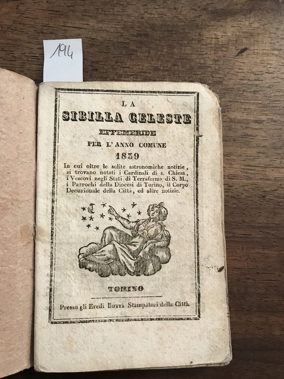 La Sibilla Celeste effemeride per l'anno comune 1859 | Immagine Gallery 2