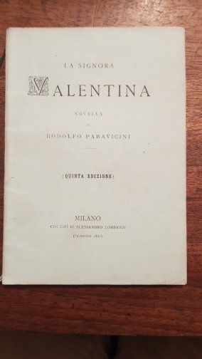 La signora Valentina. Novella Quinta edizione