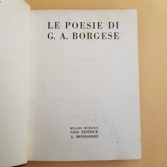 Le poesie di G.A. Borgese